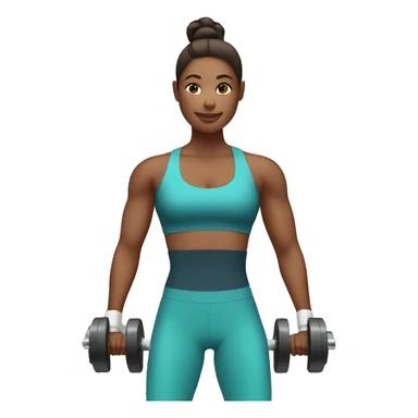 Woman working out at the gym sticker