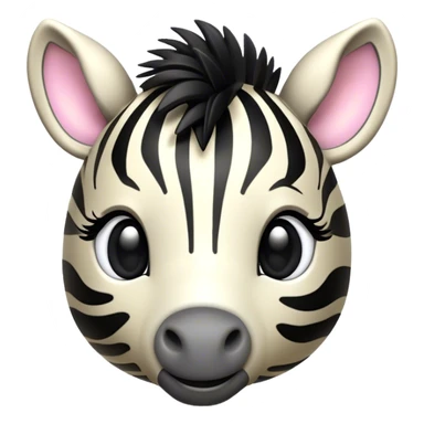 Cinematic Cute Zebra Portrait Emoji, Head tilted playfully and inquisitively, featuring a glossy, intricately striped Fur of black and white with round, sparkling eyes filled with curious wonder, Simplified yet irresistibly adorable features, highly detailed, glowing with a warm, friendly glow, high shine, affectionate and spirited, stylized with a touch of savannah whimsy, bright and endearing, soft glowing outline, capturing the essence of a mischievous yet loving zebra, so playful it feels like it could prance out of the screen and into your arms! sticker