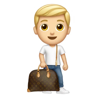 White boy with Louis Vuitton purse sticker