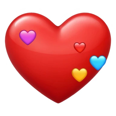 heart with a confetti background sticker