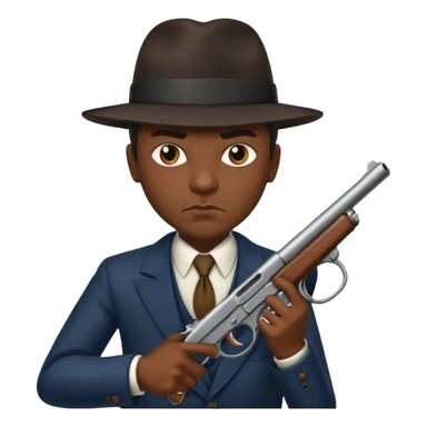 African American gangster taliban terrorist with a gun sticker