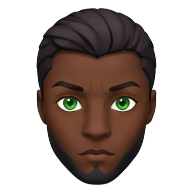 Black panther man with green eyes sticker