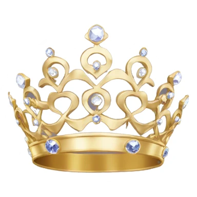 dainty british tiara gold no background sticker