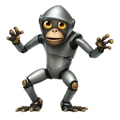 Monky dance robot funky toad sticker