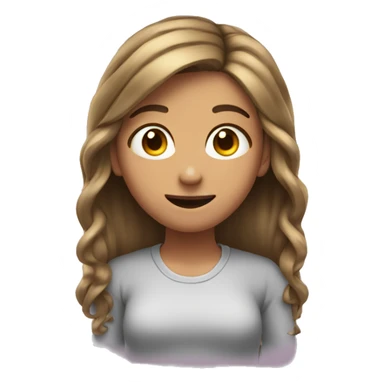 Girl tucking hair behind ears and smirking  sticker