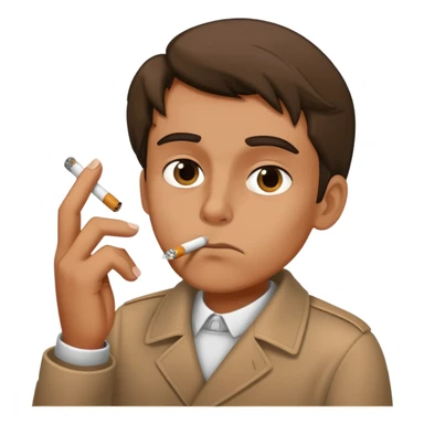 Smoking a cigarette very annoyed  sticker