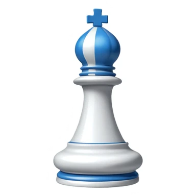 
chess bishop piece object, classic bishop shape with top slit, 3D cartoon, glossy material, soft shadow, mobile game icon style, centered, clean background, no text, no watermark
 sticker