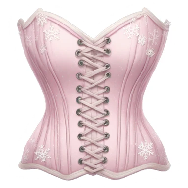 Pastel pink corset with snowflake design sticker