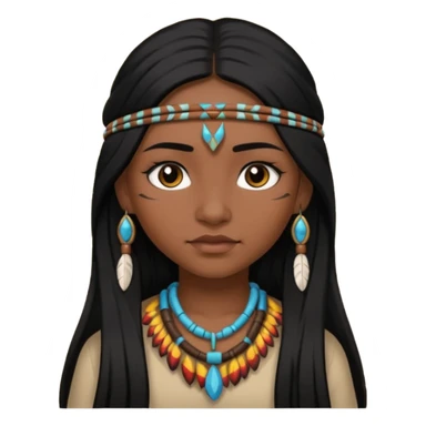 Native American girl sticker