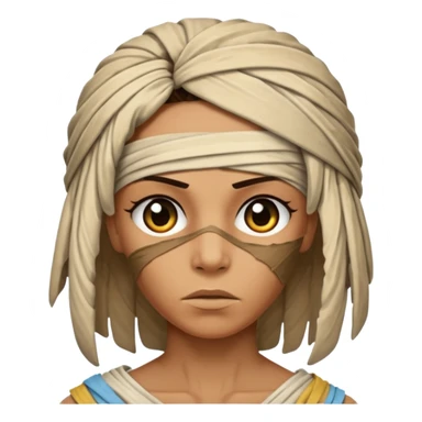 mummy disheveled hair  sticker