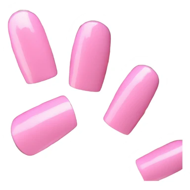 Long pink trendy acrylic nails manicure sticker