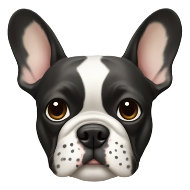 French bulldog with white spots on the face sticker