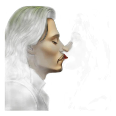 Johnny Depp kissing blond woman with green eyes amd very very very long hair sticker