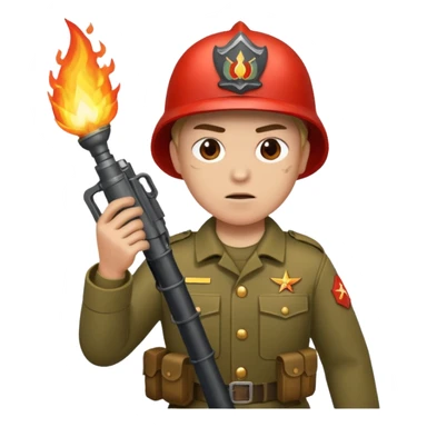 flame thrower war sticker