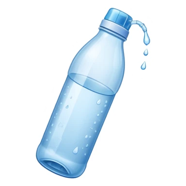 open bottle of water sticker
