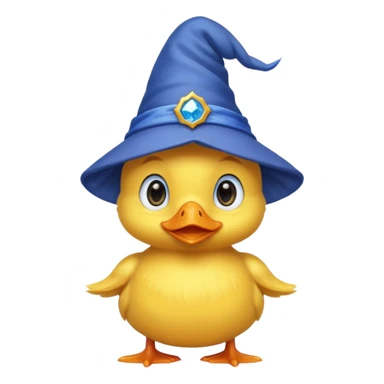 baby duck with wizard hat
 sticker