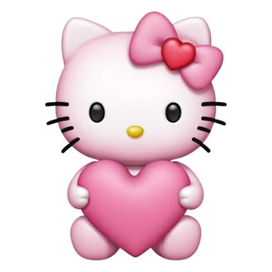 hello kitty with heart sticker