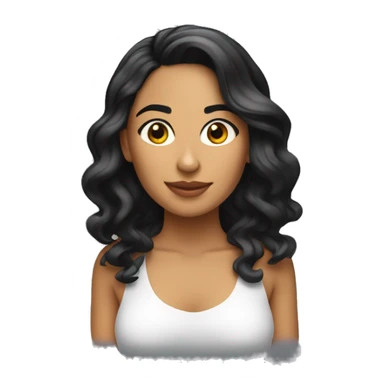 Chica morena de cabello lacio  sticker