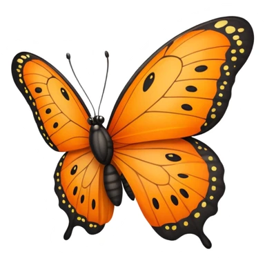 Butterfly that looks like papaya sticker