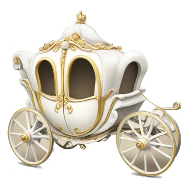 white Vintage pretty Princess carriage  sticker