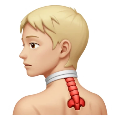 pain emerging from the back neck sticker