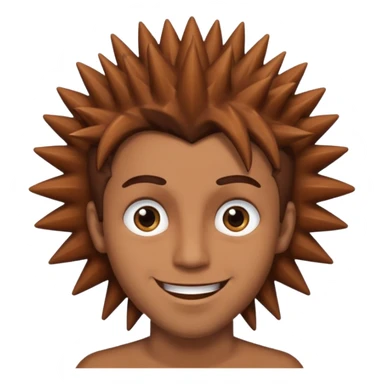 Color de piel moreno los ojos ke sean de estrella riéndose y pelo café hombre  el pelo asialado🤩😁 sticker