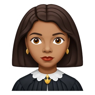 Marian Anderson with dark brown hair sticker