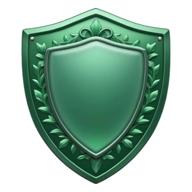 green frosted shield sticker