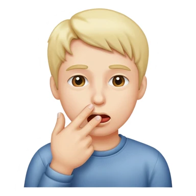 Sucking finger sticker