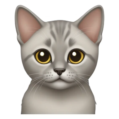 Grey burmese kitten sticker