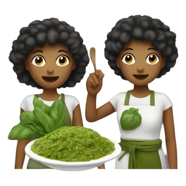 2 vegetarians girls who eats pesto sticker