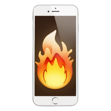 iphone with a heart, a smileyface and a fire sticker