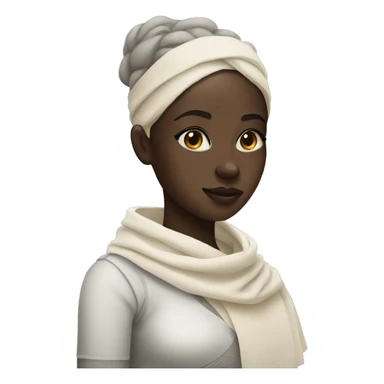 black girl with gauze bandage sticker