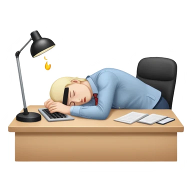 falling asleep at work sticker