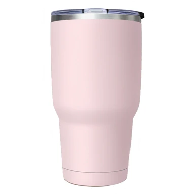 Light pink 40 oz tumbler with handle sticker