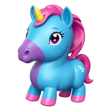  My Little Pony style vinyl fat horse toy figure  sticker