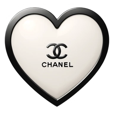 Chanel sport logo white heart sticker