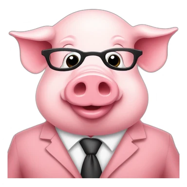 pig-cartoon-wearing-suit sticker