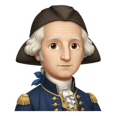 george washington front view sticker