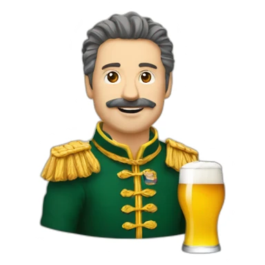 Mor de kaiser qui boit une bière sticker
