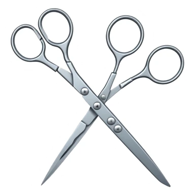 Two pairs of scissors cutting eachother  sticker