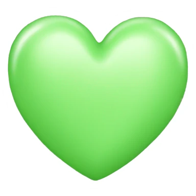 Apple emoji pastel green heart sticker