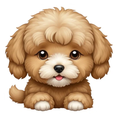  light brown maltipoo kiss sticker