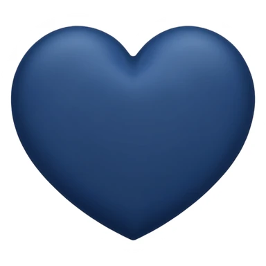 NAVY BLUE heart emoji, less reflective markings on top  sticker