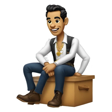 Cantinflas con pantalón abajo sticker