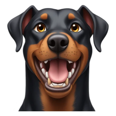 doberman growling sticker