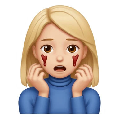 A girl chocking herself out sticker