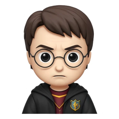 harry potter angry face funko pop style cute sticker