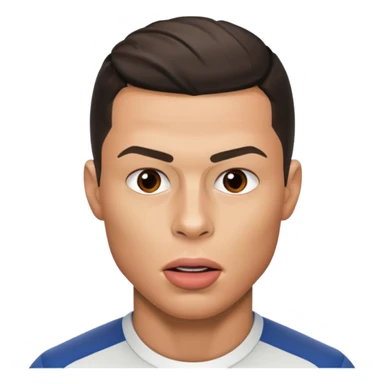 ronaldo qui se mort les lèvres  sticker