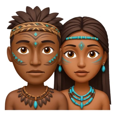 primitive couple sticker